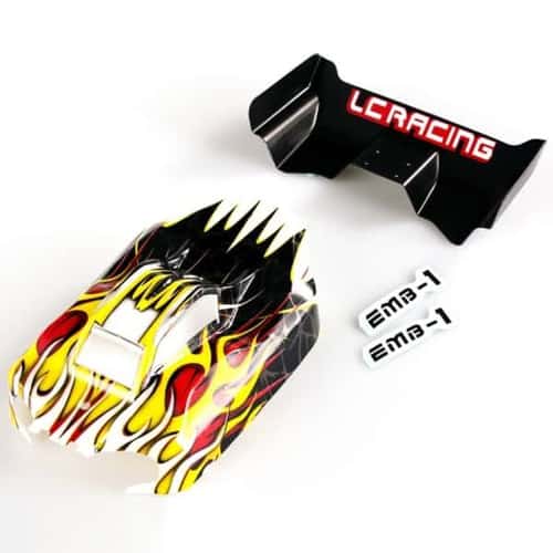 L6165 Lc Racing Buggy Color Body Flames Shell Body Canopy